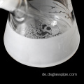 Hohe Borosilikatglasblume und Schädelmuster sandgewellter Glas Rauchen Wasserrohrbecher Form Glas Bong